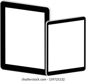 Black Business Tablets Isolated On White Similar To iPad