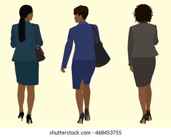 Black Business Women Walking Away