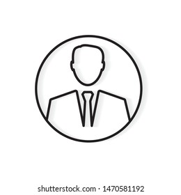black businessman icon- vector illustration
