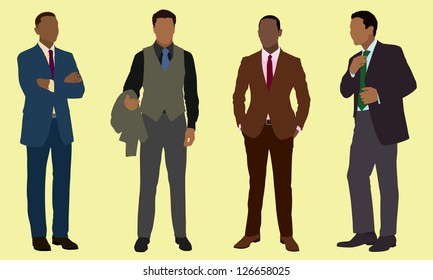 Black businessman in suits