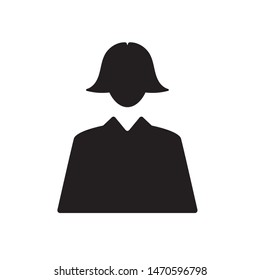 black businesswoman icon- vector illustration