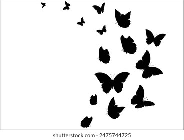 Black Butterfly Design Art Vektorgrafik