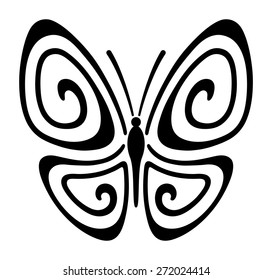 black butterfly. design element