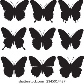 black butterfly fly wings art