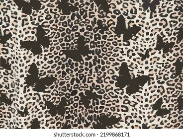 black butterfly hand drawn design art seamless repeating