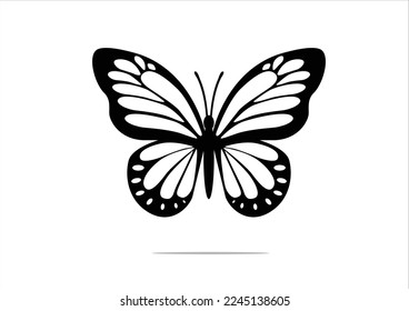 black butterfly hand drawn design