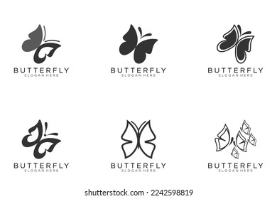 black butterfly icon button, vector, sign, symbol, logo, illustration, editable stroke, design style isolated on white background