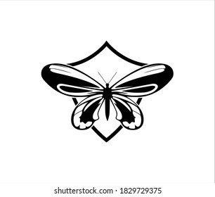black butterfly, isolated on a white