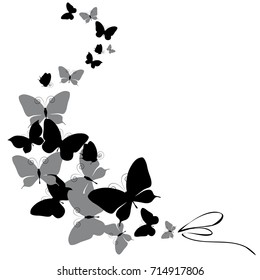 Black Butterfly Isolated On White Stock Vector (Royalty Free) 714917806 ...