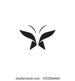 Black butterfly logo design vector template