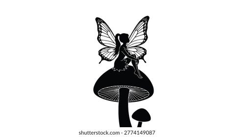 Black butterfly mushroom