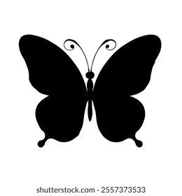 Black Butterfly silhouette vector design.