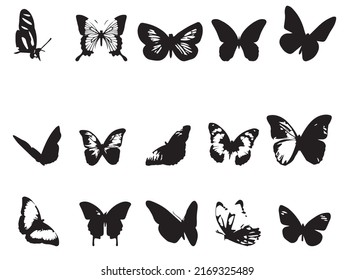 Black Butterfly Silhouette Vector Free Vector Download.Butterfly Image. Butterfly Vector Image