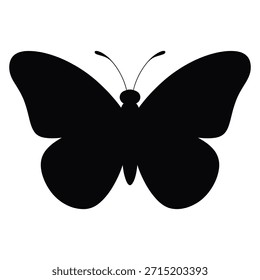 Silueta de mariposa negra Ilustraciones vectoriales
