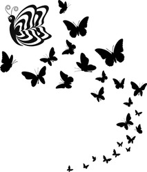 Black Butterfly Svg, Butterfly Vector Illustration, Butterfly Logo