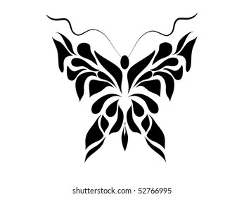 black butterfly tattoo