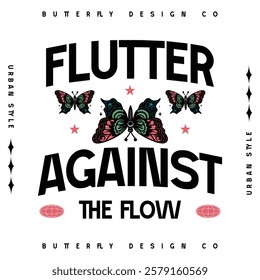 Black Butterfly T-shirt - Ready to Use Graphic Design Illustration