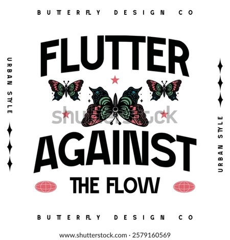Black Butterfly T-shirt - Ready to Use Graphic Design Illustration