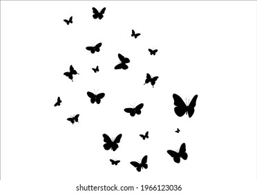 black butterfly vector art design