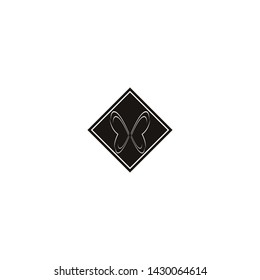 black Butterfly Vector icon design
