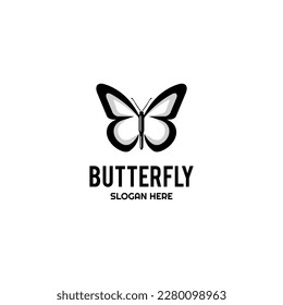 Black butterfly vector black white illustration suitable for all industries.