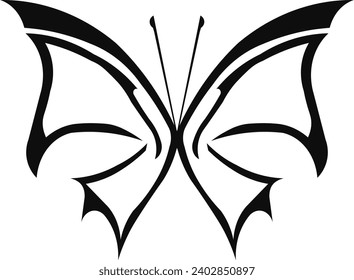 Black Butterfly Wings Pattern Vector