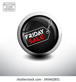 Black Button of Black Friday Sale