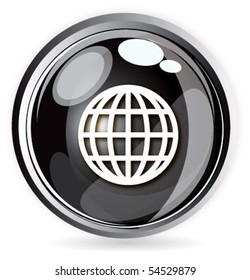 Black button globe