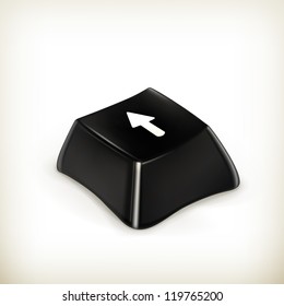 Black button, vector