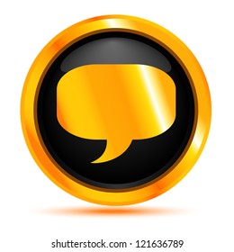 Black button. Vector illustration 10 eps