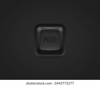 Schwarzer Knopf. Vektor-Illustration für Ihr Design.
