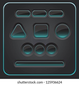black buttons