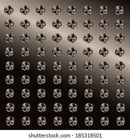 Black buttons metal background