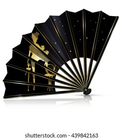 black cabaret fan