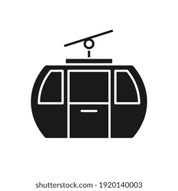 Black Cable car icon or logo