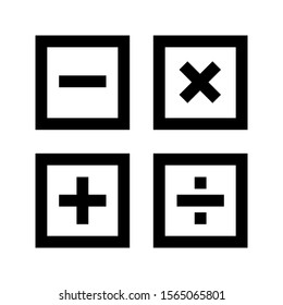 Black Calculate Math Calculator Icon