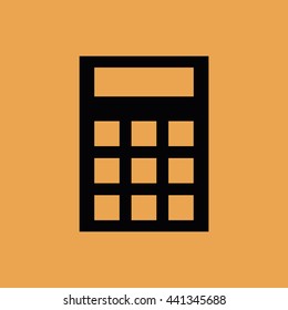 Black calculator icon vector