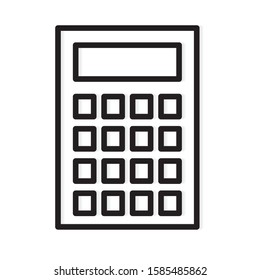 black calculator icon- vector illustration