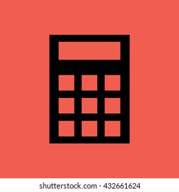 Black calculator vector icon