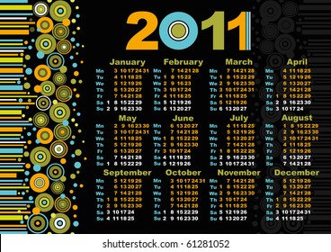 black calendar 2010
