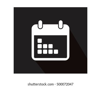 black calendar business company office corporate image vector icon logo