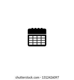 Black Calendar Icon 