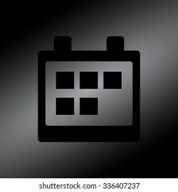 Black Calendar Icon 
