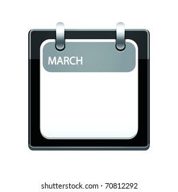 Black Calendar Icon.