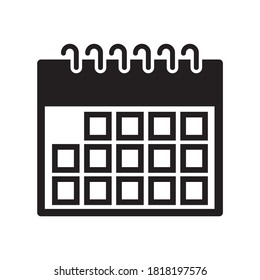 Black calendar icon design vector