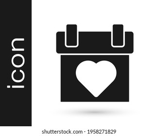 Black Calendar icon isolated on white background. Event reminder symbol.  Vector