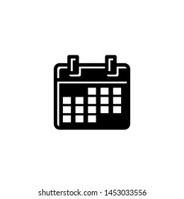 black calendar icon template - vector