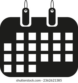 black calendar icon vector file .
