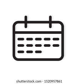 black calendar icon- vector illustration