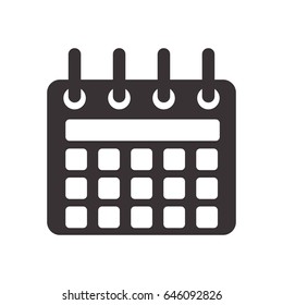 black calendar symbol icon design
